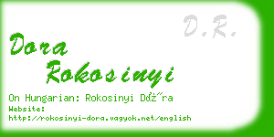 dora rokosinyi business card